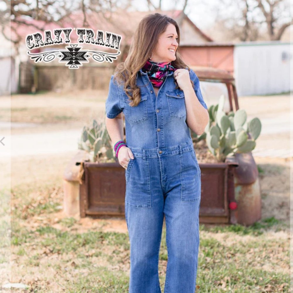 NWT Crazy Train Broken Spoke Jumper/Jumpsuit - 2X availble - Picture 2 of 4